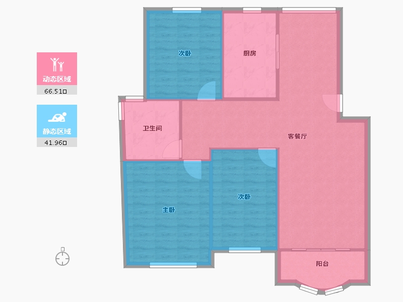 上海-上海市-南江苑-100.13-户型库-动静分区