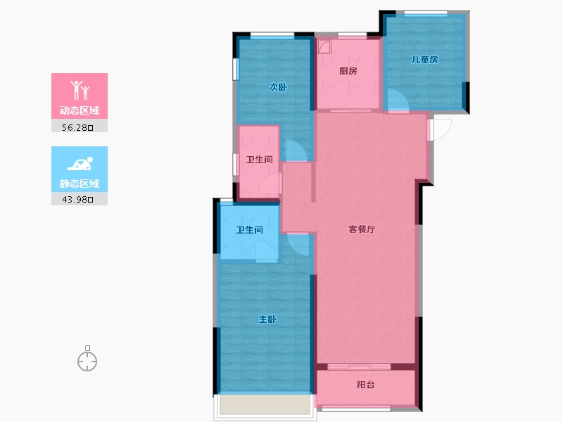 山西省-长治市-保利和光尘樾-102.40-户型库-动静分区