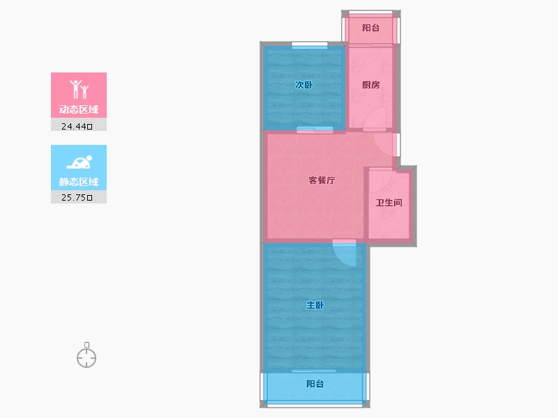 天津-天津市-宁月花园-44.06-户型库-动静分区