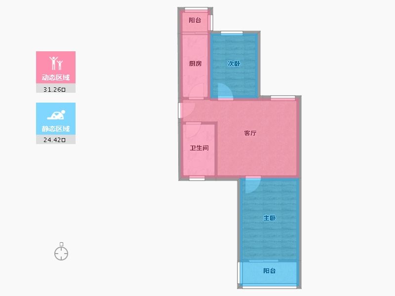 天津-天津市-盛世嘉园-48.90-户型库-动静分区