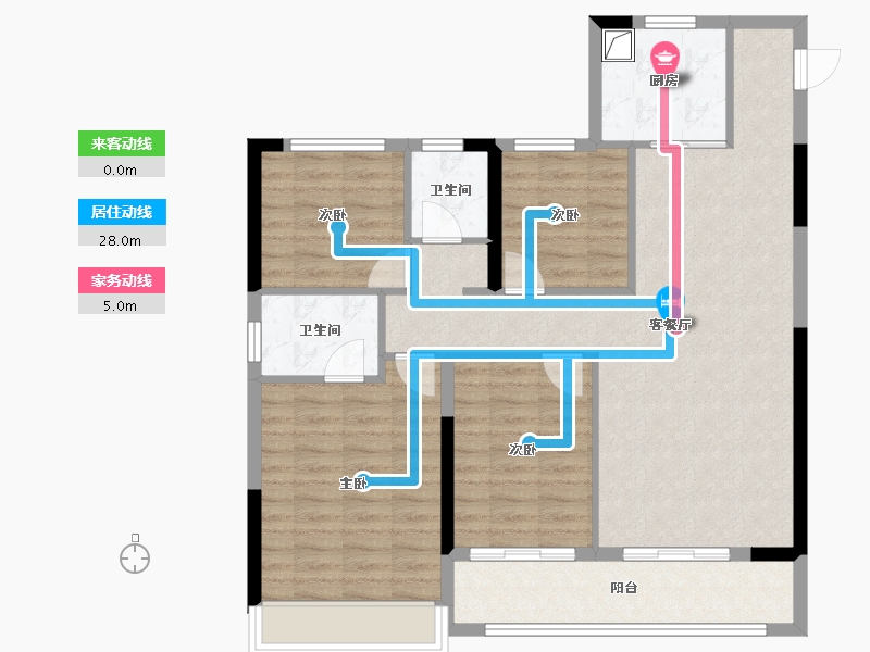 山西省-长治市-保利和光尘樾-114.40-户型库-动静线