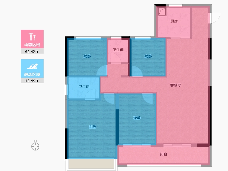 山西省-长治市-保利和光尘樾-114.40-户型库-动静分区