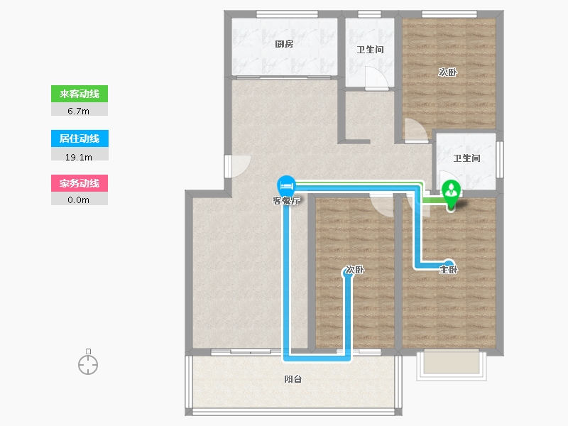 山东省-临沂市-十里阳光-120.00-户型库-动静线