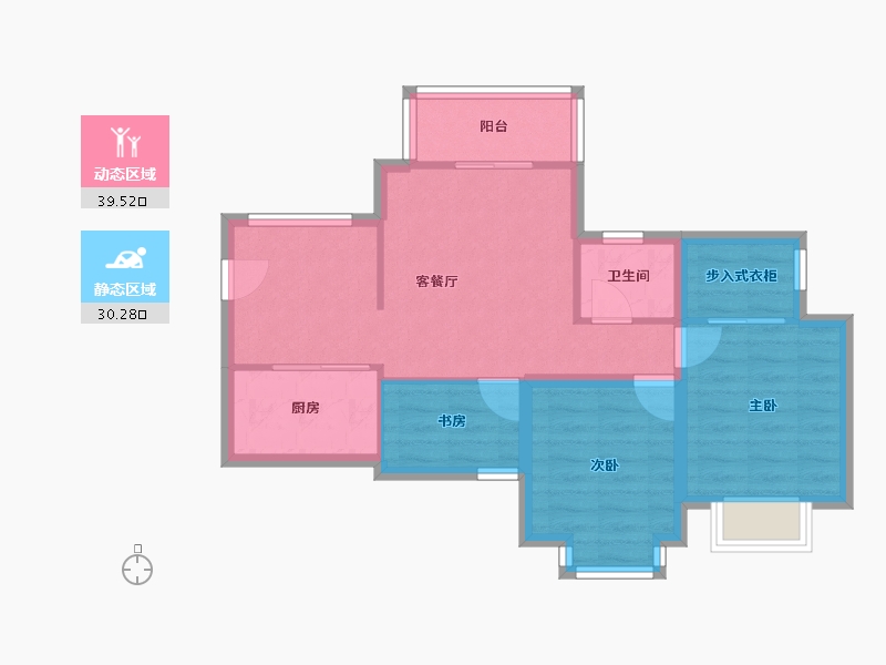 安徽省-合肥市-临滨苑-61.86-户型库-动静分区