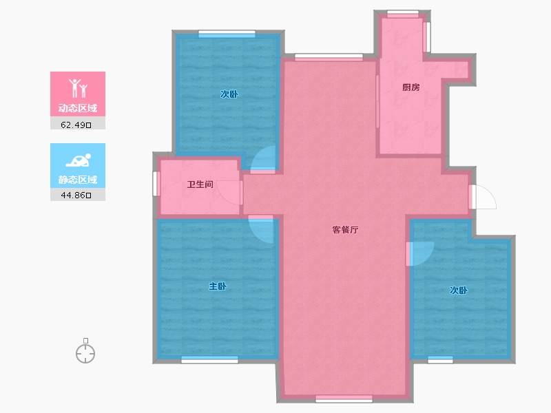 天津-天津市-万顺雅仕阁-96.54-户型库-动静分区