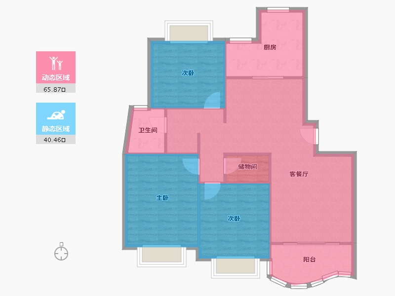 上海-上海市-丽都成品-97.45-户型库-动静分区