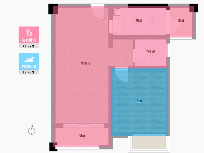 四川省-成都市-国栋南园贰号-46.80-户型库-动静分区