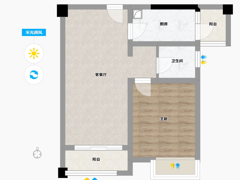 四川省-成都市-国栋南园贰号-46.80-户型库-采光通风