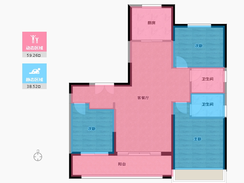 山东省-枣庄市-鸿鑫聚景-97.74-户型库-动静分区