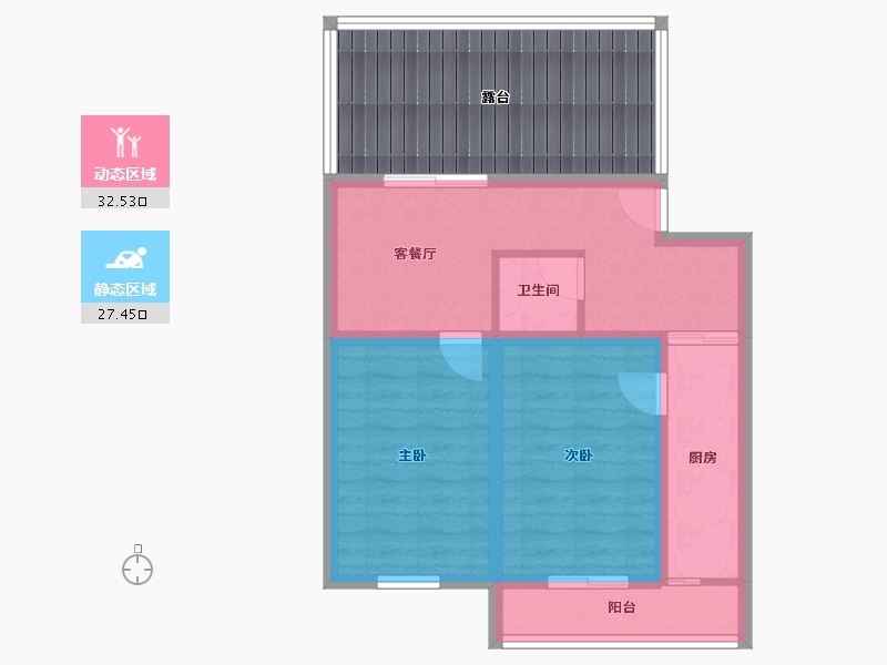 天津-天津市-荣泰公寓-68.40-户型库-动静分区