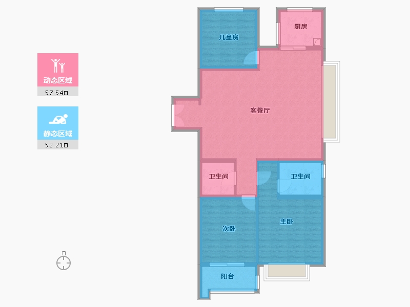 山西省-长治市-滨河中心城-117.37-户型库-动静分区