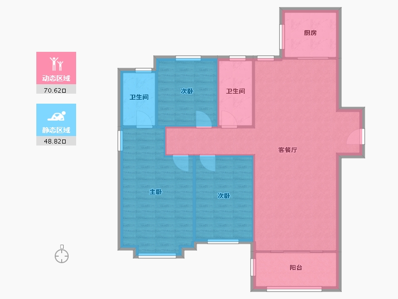 山东省-济南市-汉峪海风-111.97-户型库-动静分区