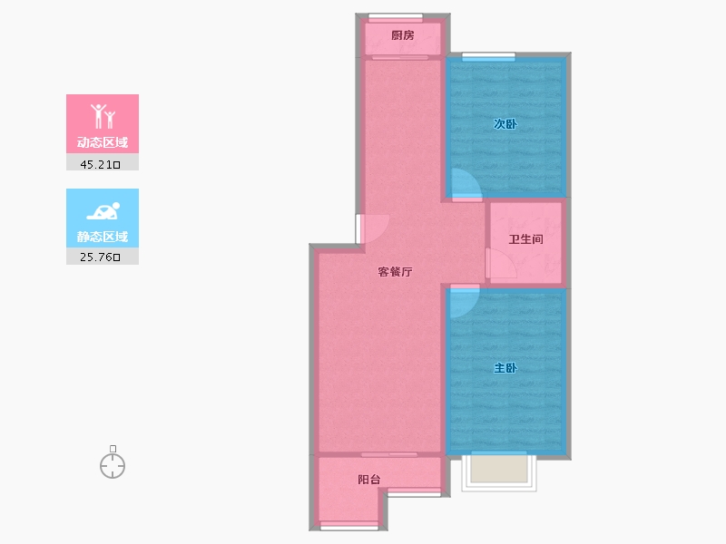 天津-天津市-第六大道大洋嘉园-63.01-户型库-动静分区