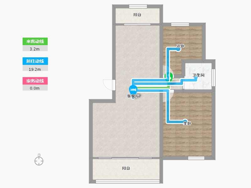 浙江省-杭州市-盛世嘉园(公寓住宅)-77.97-户型库-动静线