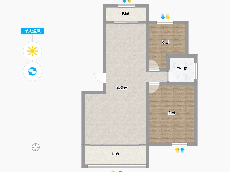 浙江省-杭州市-盛世嘉园(公寓住宅)-77.97-户型库-采光通风