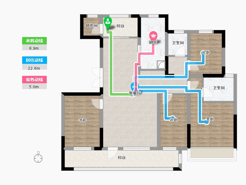 宁夏回族自治区-银川市-语竹苑-114.40-户型库-动静线