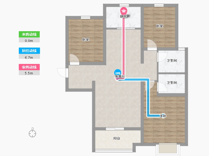 山东省-临沂市-凤凰水城-87.75-户型库-动静线