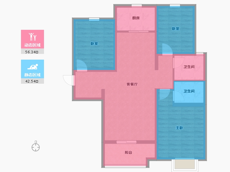 山东省-临沂市-凤凰水城-87.75-户型库-动静分区