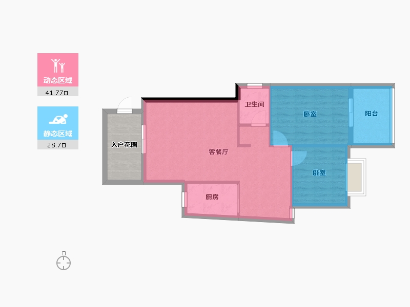 福建省-漳州市-绿洲富城-70.40-户型库-动静分区