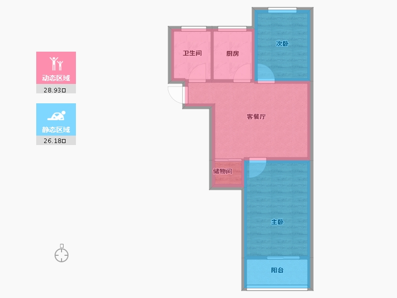 上海-上海市-佳伟景苑-48.49-户型库-动静分区