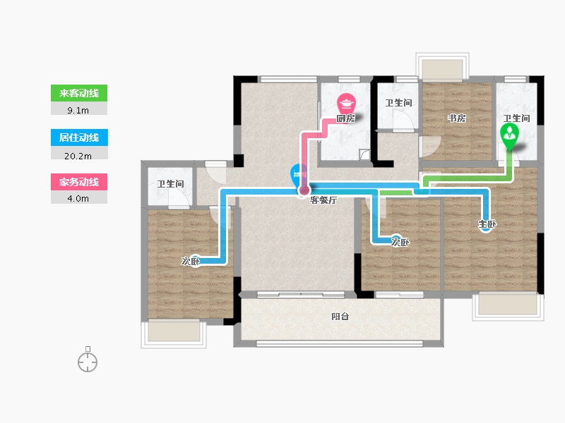 江西省-赣州市-翡翠学府-113.79-户型库-动静线