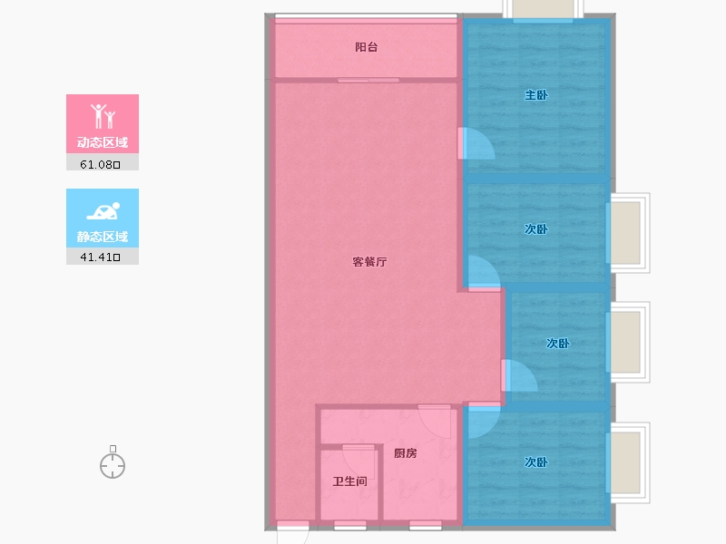 广东省-深圳市-金汇名园-91.95-户型库-动静分区