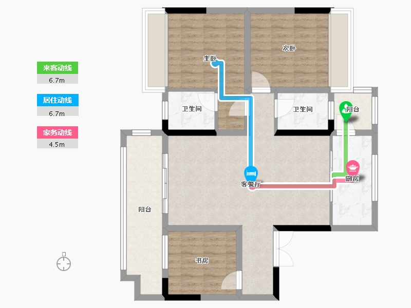 四川省-巴中市-国盛首府-93.60-户型库-动静线