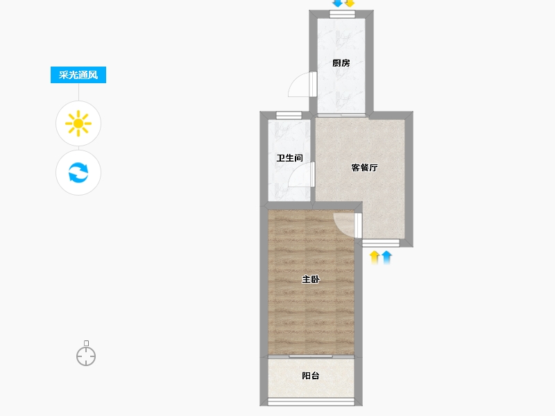 上海-上海市-寿德坊-33.92-户型库-采光通风