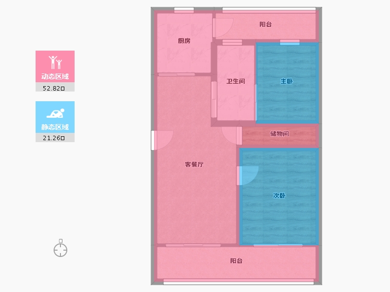 上海-上海市-奉浦苑-65.59-户型库-动静分区