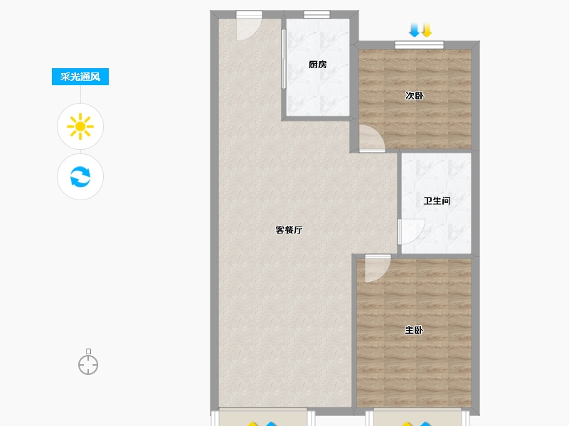 天津-天津市-新城和兴府-84.00-户型库-采光通风