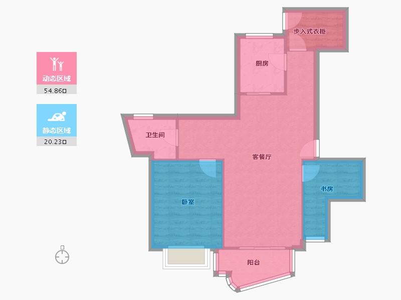 上海-上海市-丽都成品-67.92-户型库-动静分区