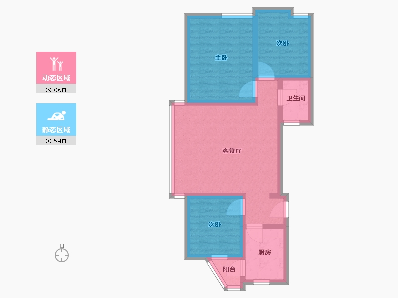 广东省-珠海市-紫荆园-70.00-户型库-动静分区