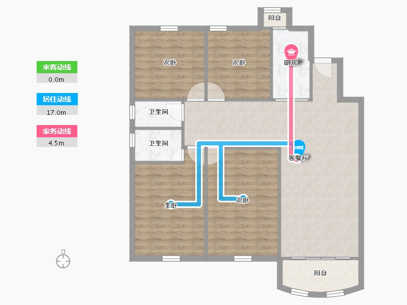 河北省-石家庄市-香榭苑-100.68-户型库-动静线