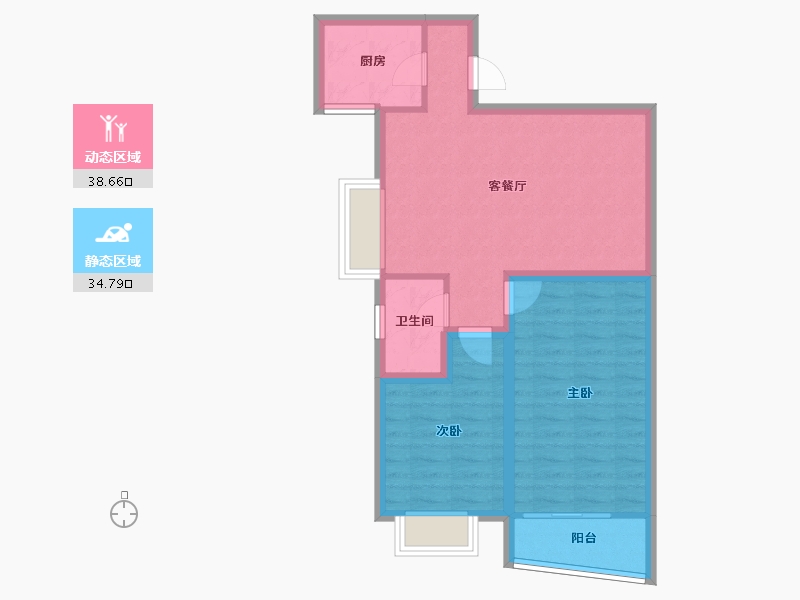 上海-上海市-香港丽园-65.47-户型库-动静分区