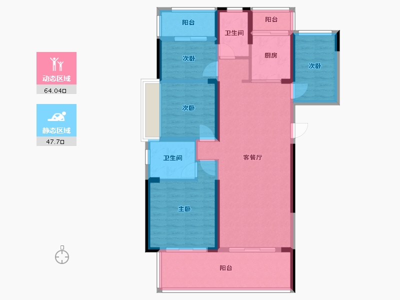 湖南省-衡阳市-武广新城-95.20-户型库-动静分区