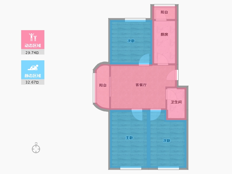 天津-天津市-宁月花园-54.52-户型库-动静分区