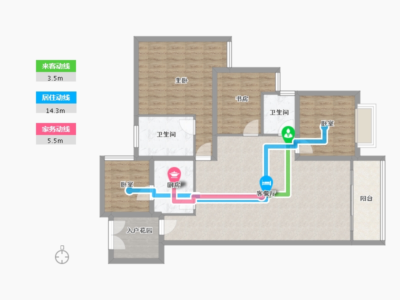 四川省-成都市-温哥华南苑-107.39-户型库-动静线