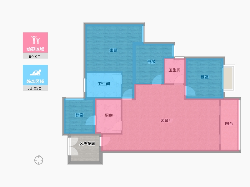 四川省-成都市-温哥华南苑-107.39-户型库-动静分区