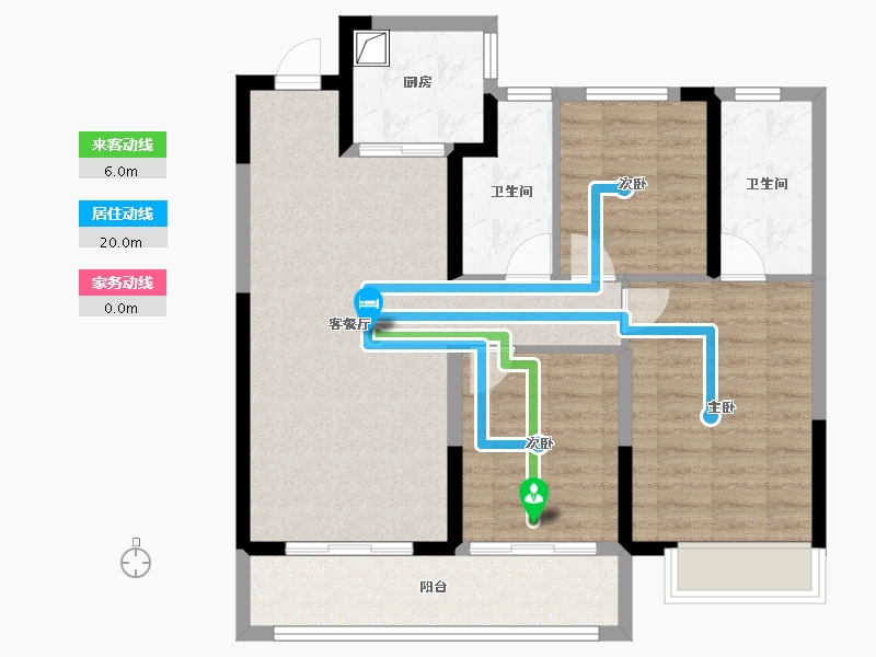 山西省-长治市-保利和光尘樾-97.60-户型库-动静线