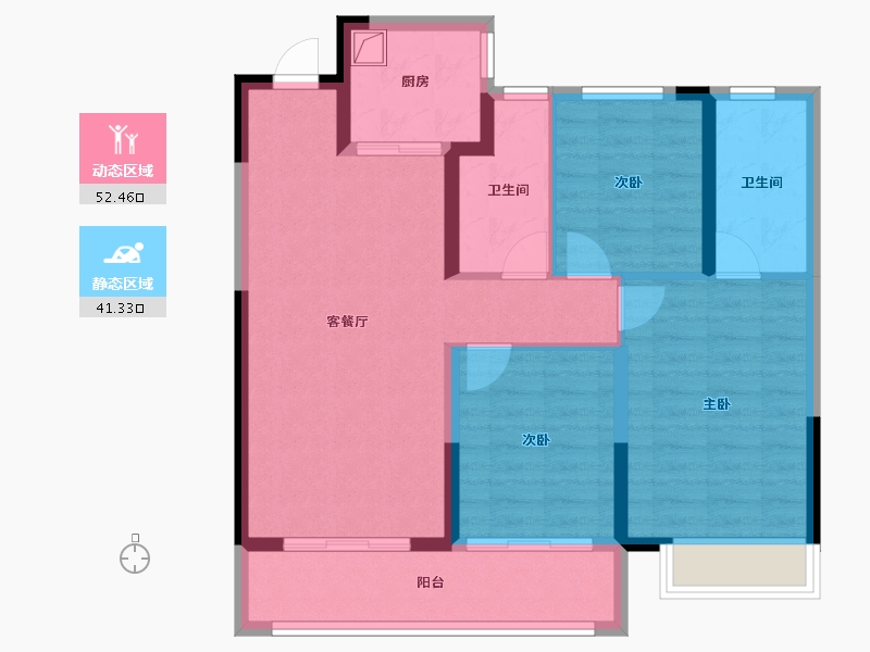 山西省-长治市-保利和光尘樾-97.60-户型库-动静分区