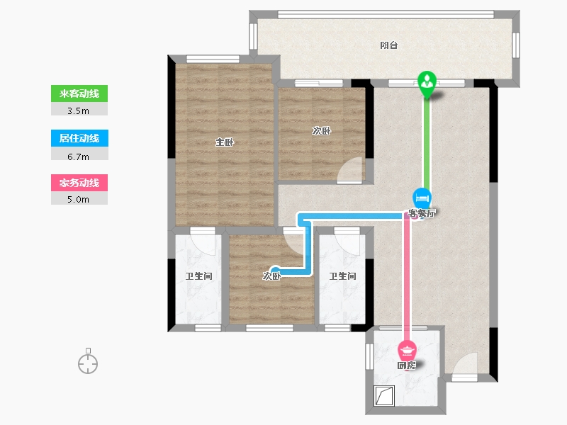 湖北省-十堰市-阳光华府-92.80-户型库-动静线