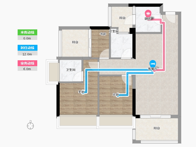 广东省-中山市-御景香江-73.90-户型库-动静线