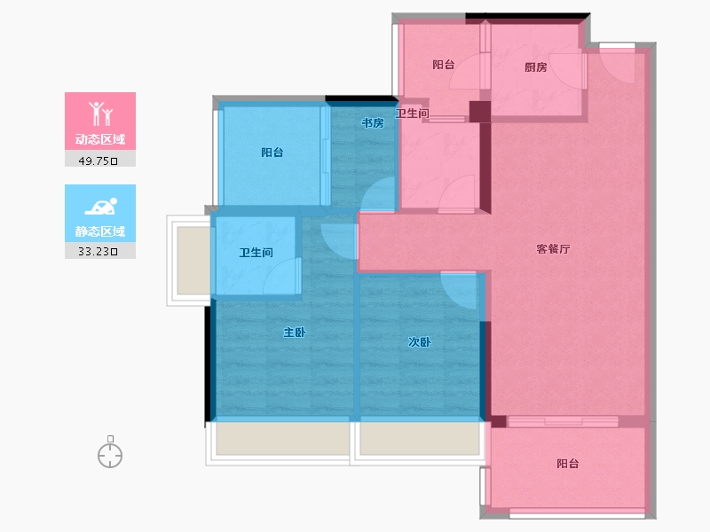 广东省-中山市-御景香江-73.90-户型库-动静分区