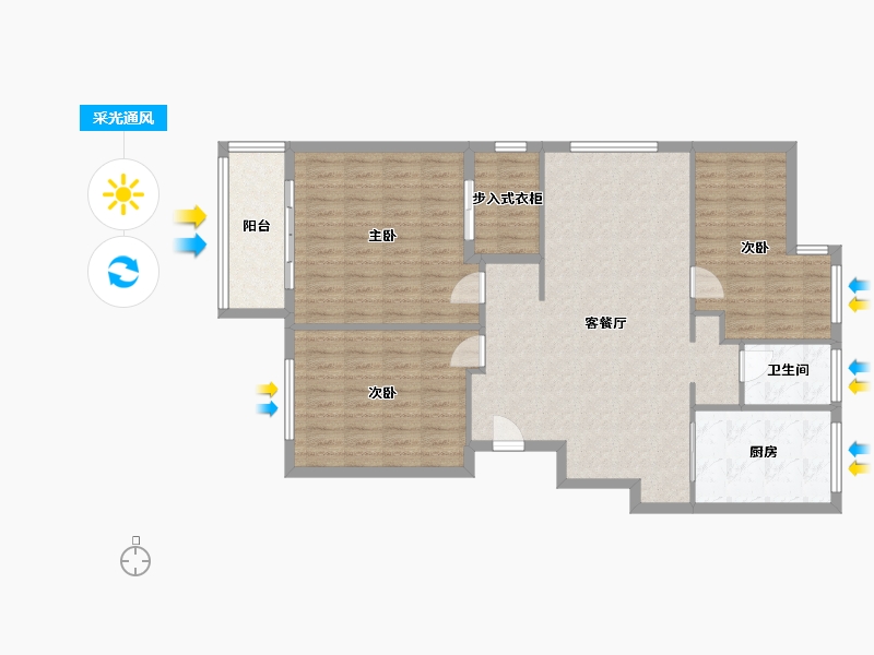 江苏省-盐城市-嘉利花园-115.70-户型库-采光通风