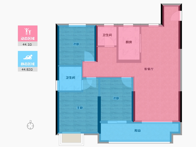 安徽省-淮南市-东悦府-93.03-户型库-动静分区