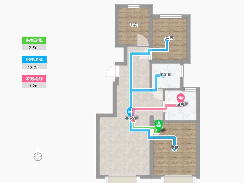 北京-北京市-融创亦庄壹号-71.20-户型库-动静线