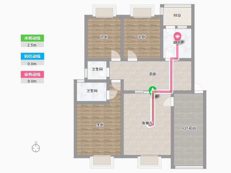 贵州省-铜仁市-文昌阁小区-104.42-户型库-动静线