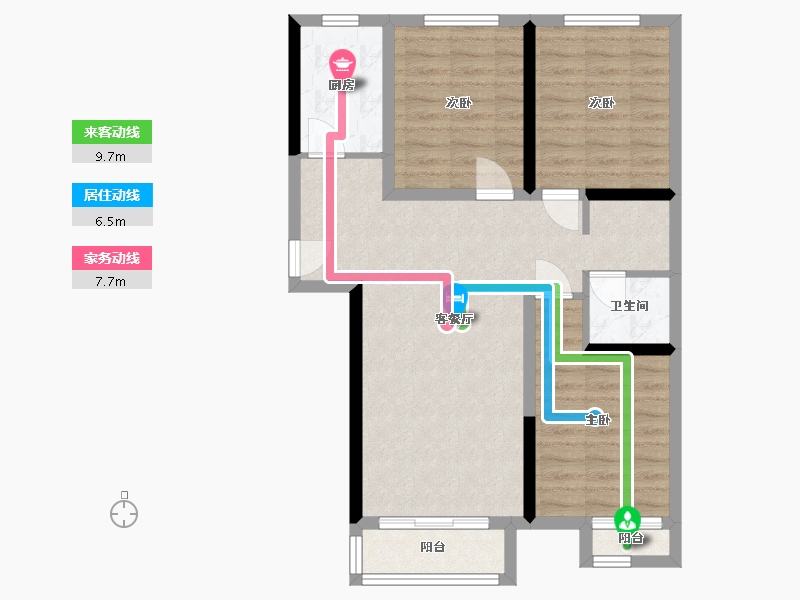 河北省-承德市-和顺御园-88.12-户型库-动静线