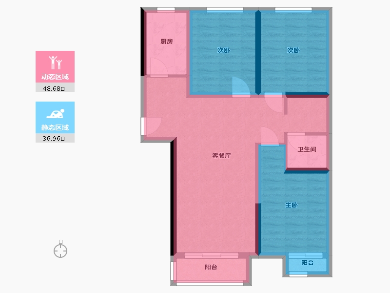 河北省-承德市-和顺御园-88.12-户型库-动静分区