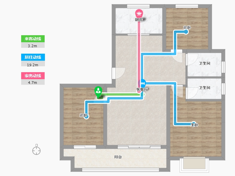 山东省-德州市-大业锦绣名苑-104.00-户型库-动静线